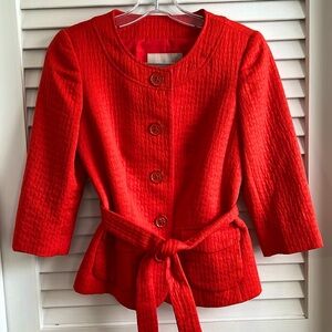 Banana Republic Belted Blazer Jacket. Tangerine. Size 2P. EUC